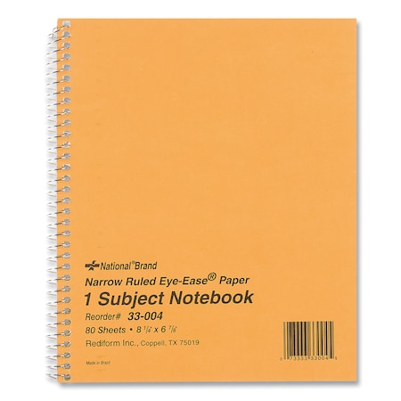 National 8.25"X6-7/8" Wirebound Notebook 33004